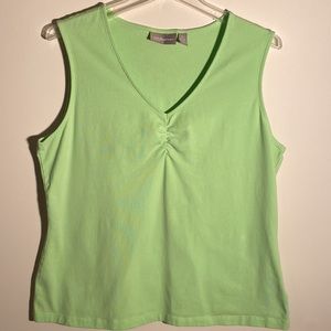 Croft & Barrow Bright Lime Green Sleeveless Tee